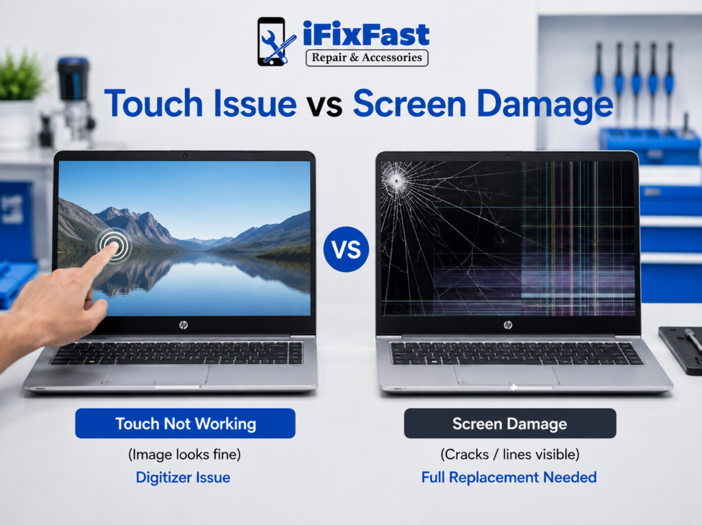 Touch issue vs Screen damage