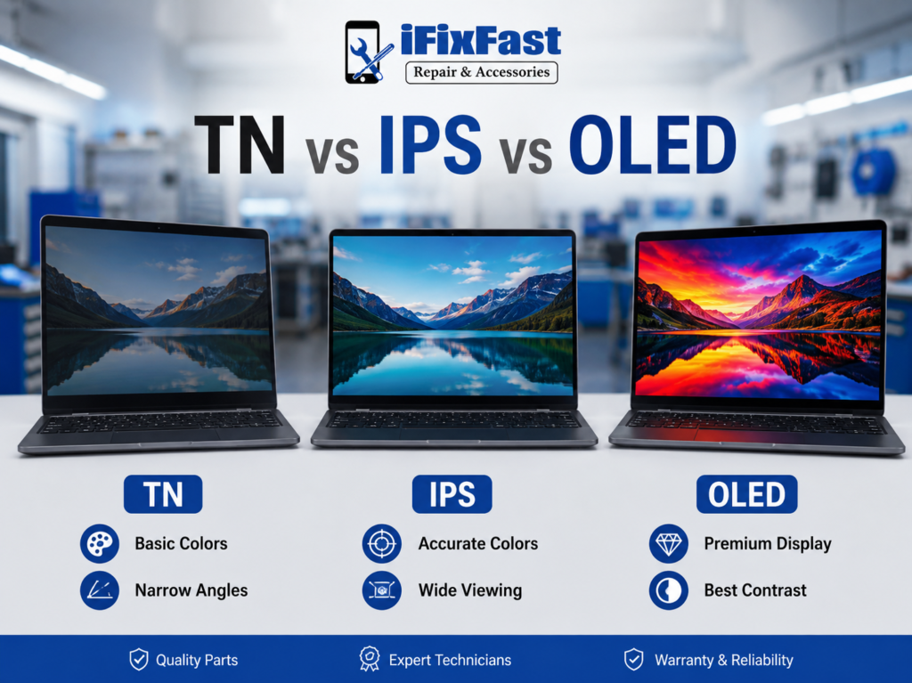 How to Choose the Right Replacement Laptop Screen 1 TN, IPS, and OLED