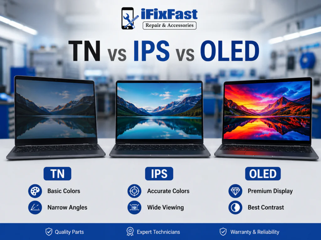 TN, IPS, and OLED