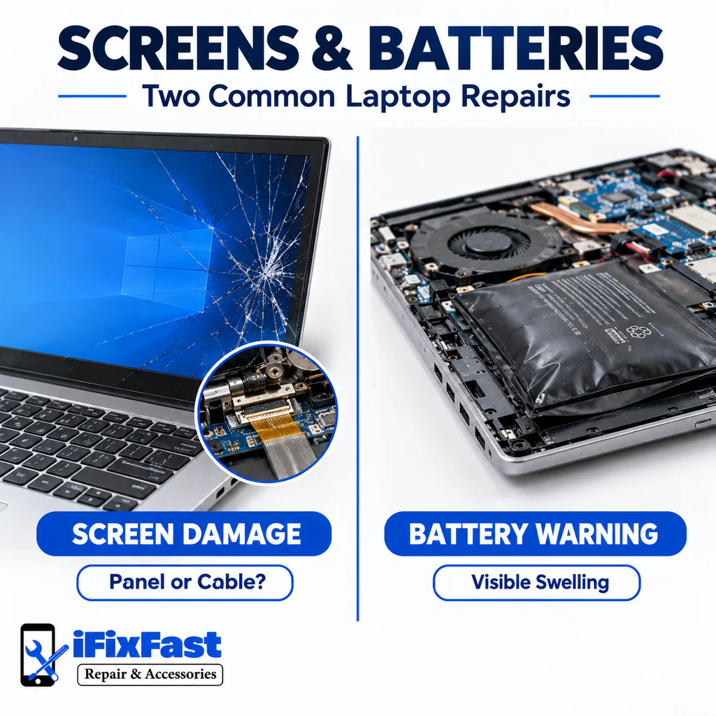Screens and Batteries Take the Brunt of It