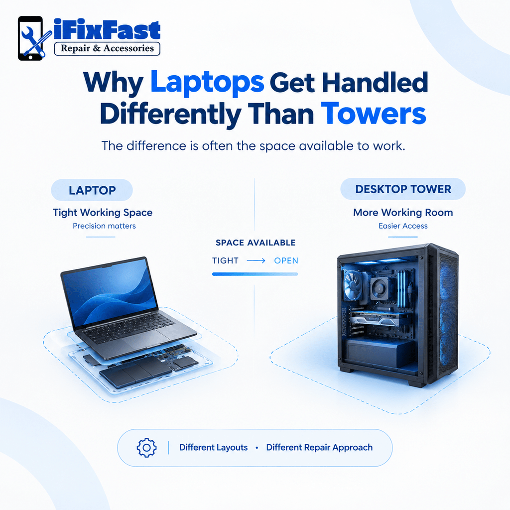 Why Laptops Get Handled Differently Than Towers